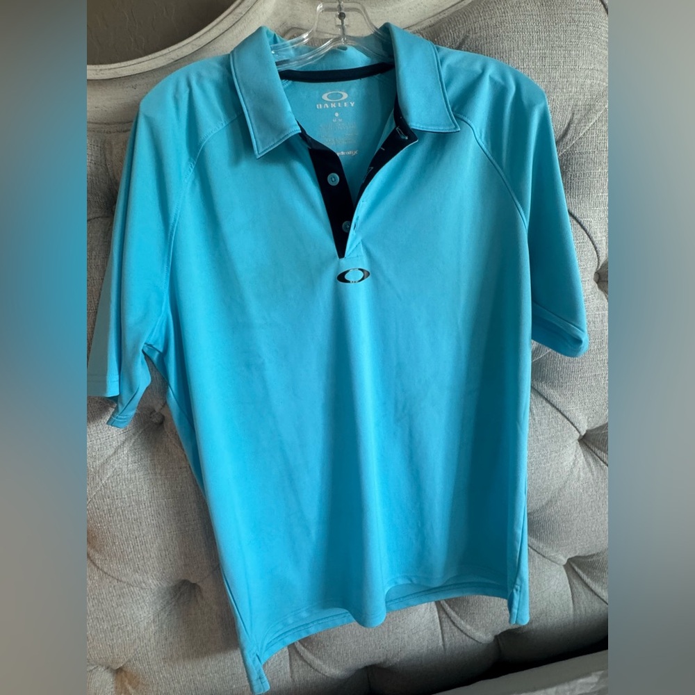 Oakley Blue Polo Shirt Classic Design